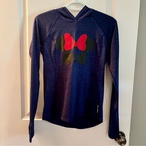 HEAD Minnie Mouse running pullover shirt with hoodie. Women’s size XS